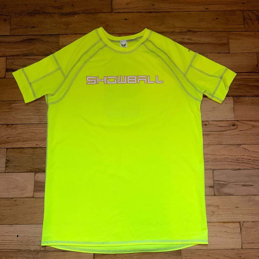 Kilogear Athletic Shirt Size L Neon Yellow Short Sleeve Showball 9